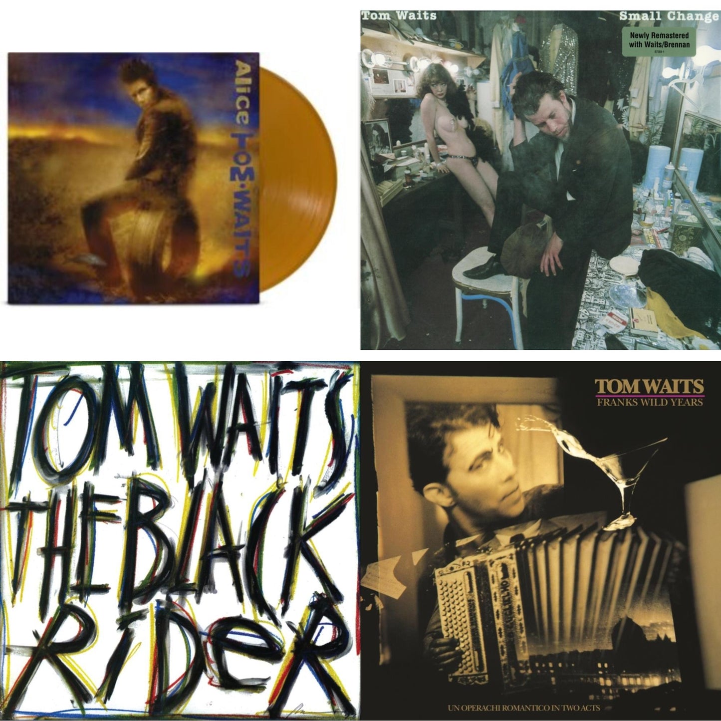 Tom Waits - Alice & Small Change (2017 Remaster) & Black Rider (Remaster) & Frank's Wild Years (Remaster) - LP Vinyl Bundle