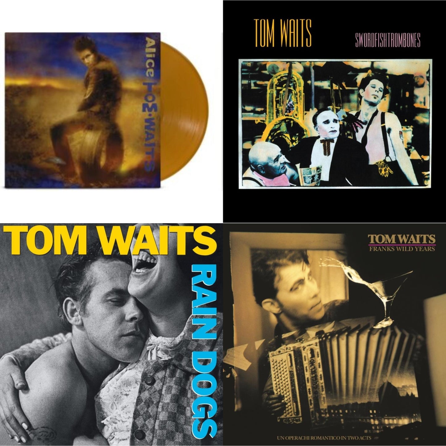 Tom Waits - Alice & Frank's Wild Years (Remaster) & Swordfishtrombones (Remaster) & Rain Dogs (Remaster) - LP Vinyl Bundle