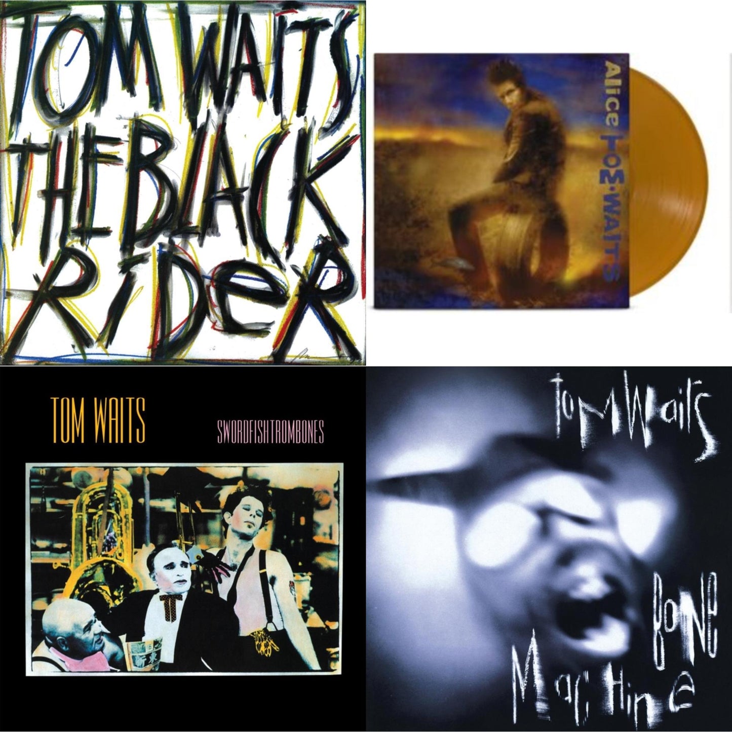 Tom Waits - Black Rider (Remaster) & Alice & Swordfishtrombones (Remaster) & Bone Machine (Remaster) - LP Vinyl Bundle
