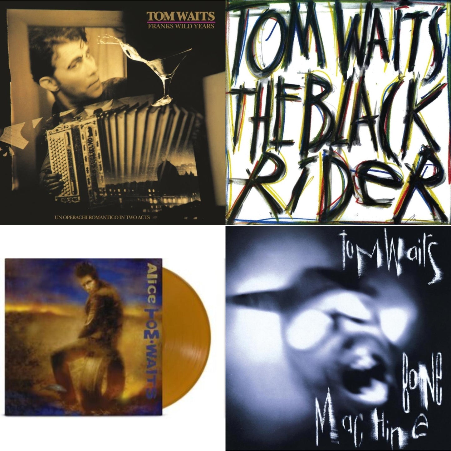 Tom Waits - Alice & Black Rider (Remaster) & Frank's Wild Years (Remaster) & Bone Machine (Remaster) - LP Vinyl Bundle