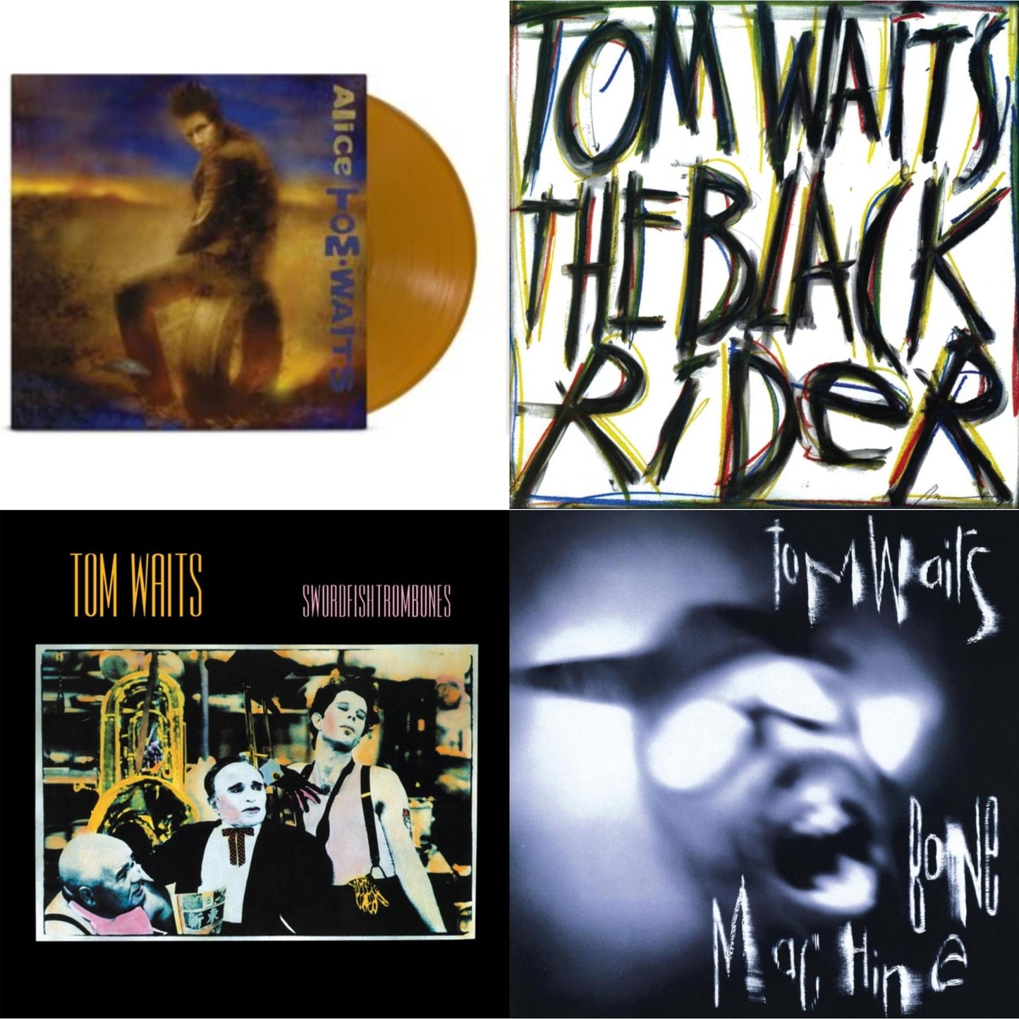Tom Waits - Alice & Black Rider (Remaster) & Swordfishtrombones (Remaster) & Bone Machine (Remaster) - LP Vinyl Bundle