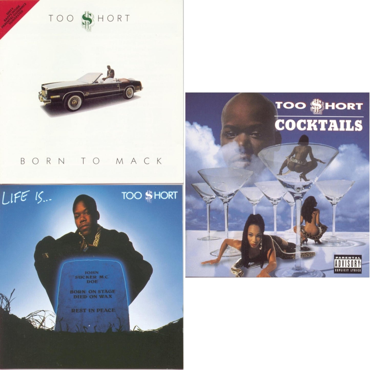 Too $Hort - Born To Mack & Life Is Too $Hort & Cocktails - CD Bundle