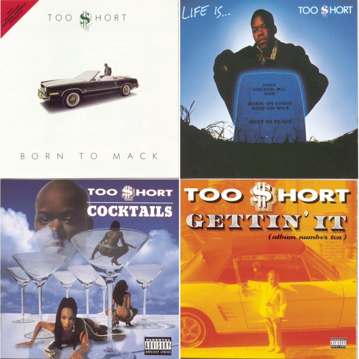 Too $Hort - Born To Mack & Life Is Too $Hort & Cocktails & Gettin It - CD Bundle