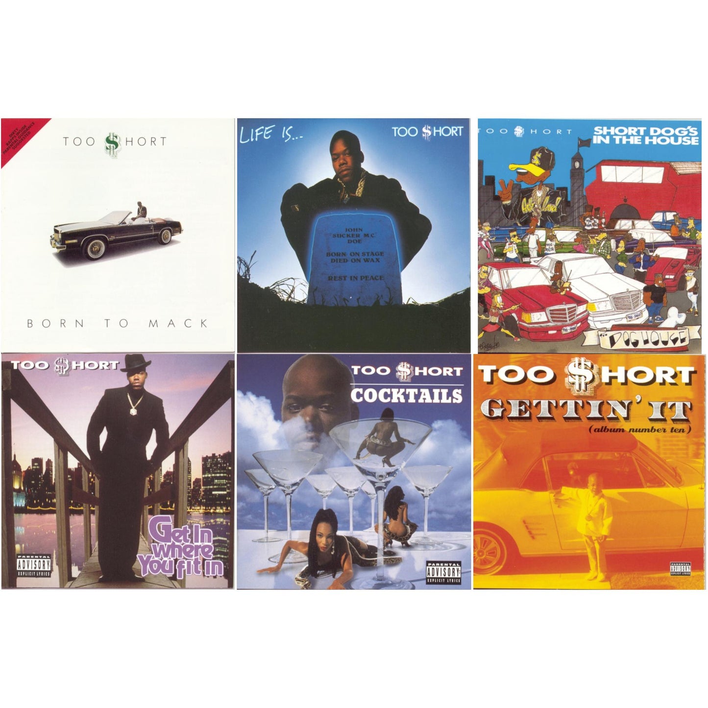 Too $Hort - Born To Mack & Life Is Too $Hort & Short Dog�S In The House & Get In Where You Fit In & Cocktails & Gettin It - CD Bundle
