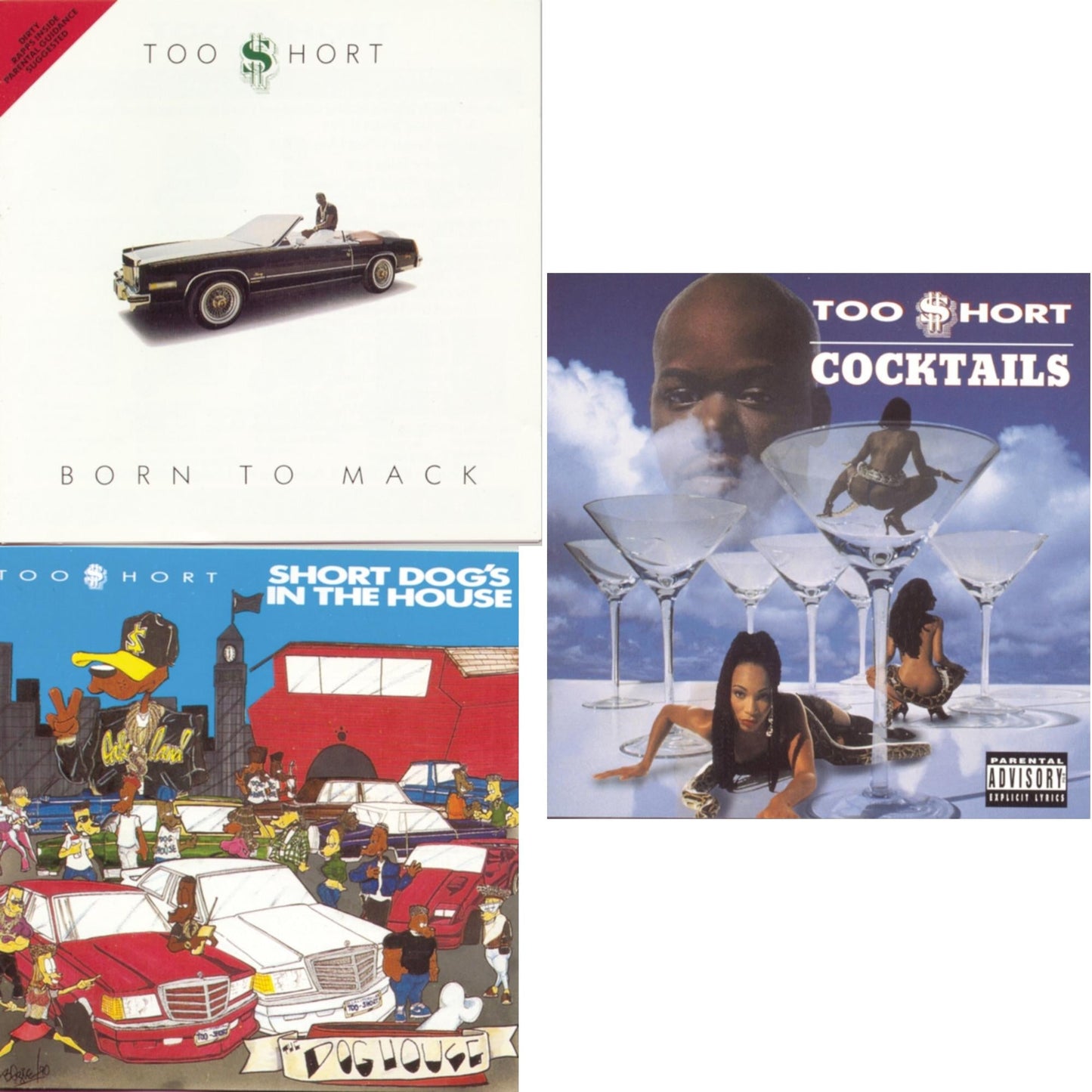Too $Hort - Born To Mack & Short Dog�S In The House & Cocktails - CD Bundle