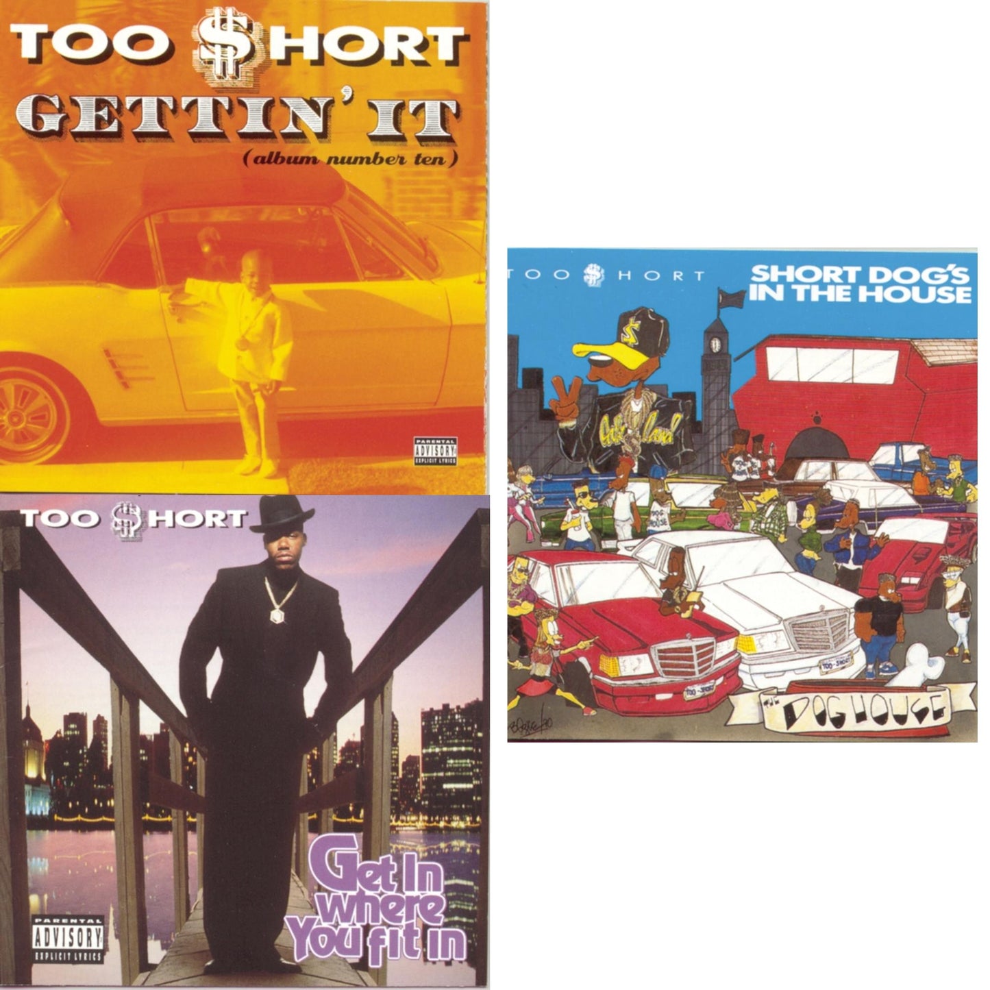 Too $Hort - Short Dog�S In The House & Get In Where You Fit In & Gettin It - CD Bundle