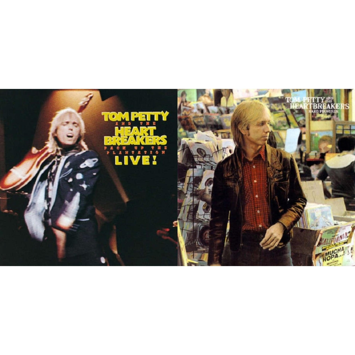 Tom & The Heartbreakers Petty - Hard Promises (180G) & Pack Up The Plantation-Live (180G) - LP Vinyl Bundle