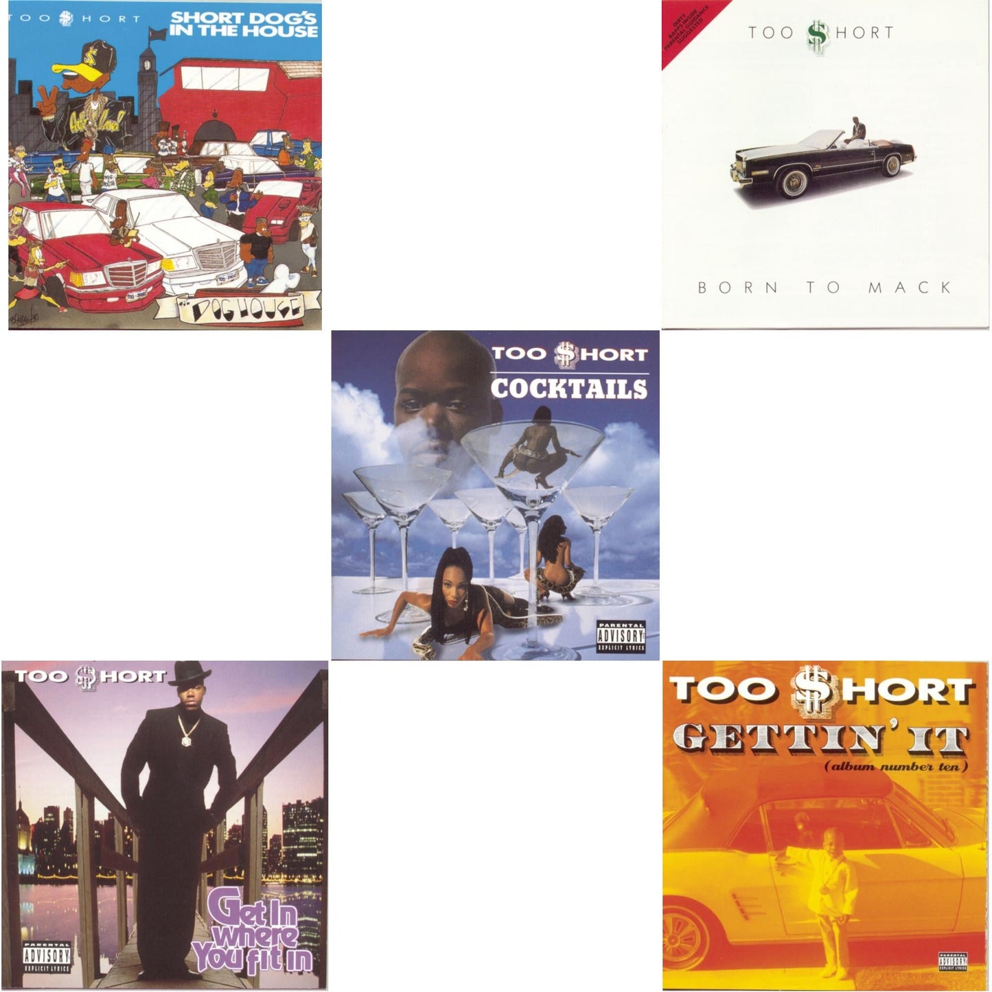 Too $Hort - Short Dog�S In The House & Get In Where You Fit In & Cocktails & Born To Mack & Gettin It - CD Bundle