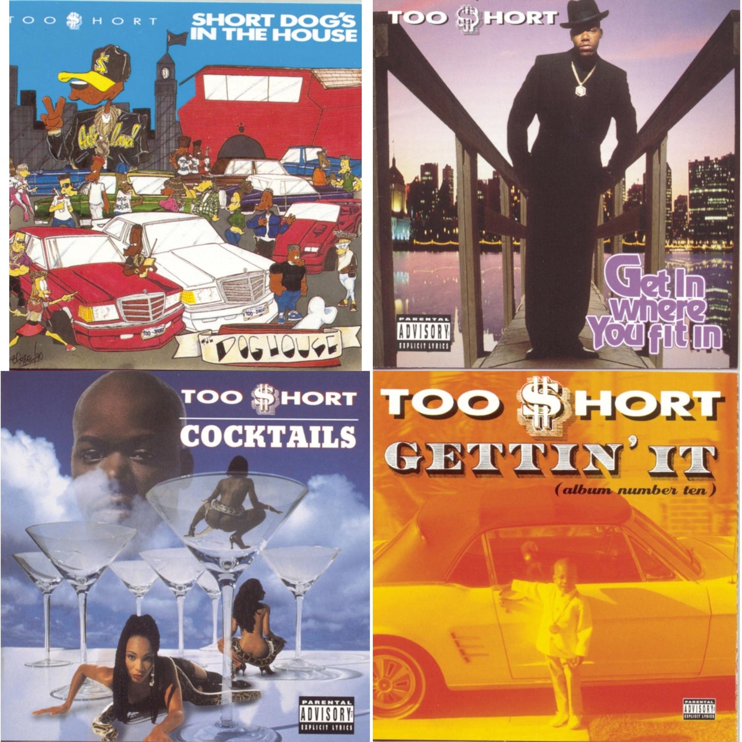 Too $Hort - Short Dog�S In The House & Get In Where You Fit In & Cocktails & Gettin It - CD Bundle