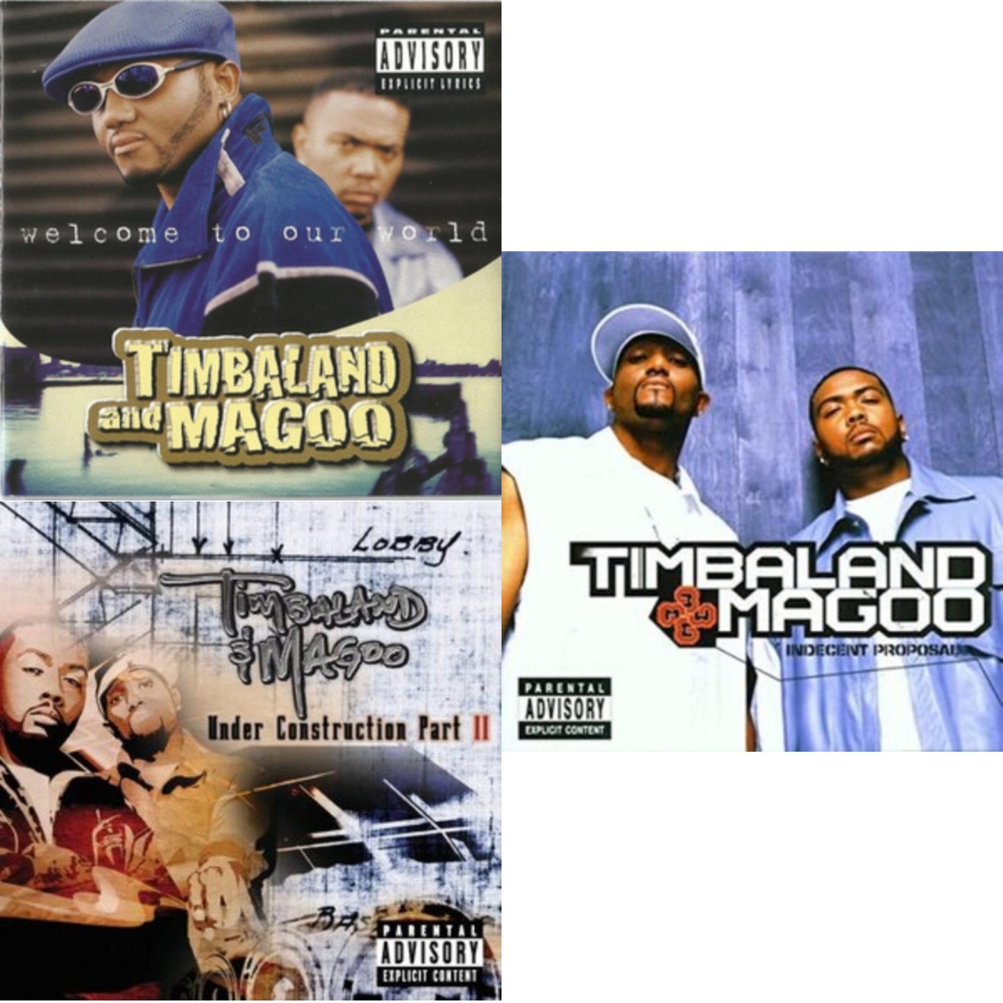 Timbaland & Magoo - Welcome To Our World & Under Construction Ii & Indecent Proposal - LP Vinyl Bundle