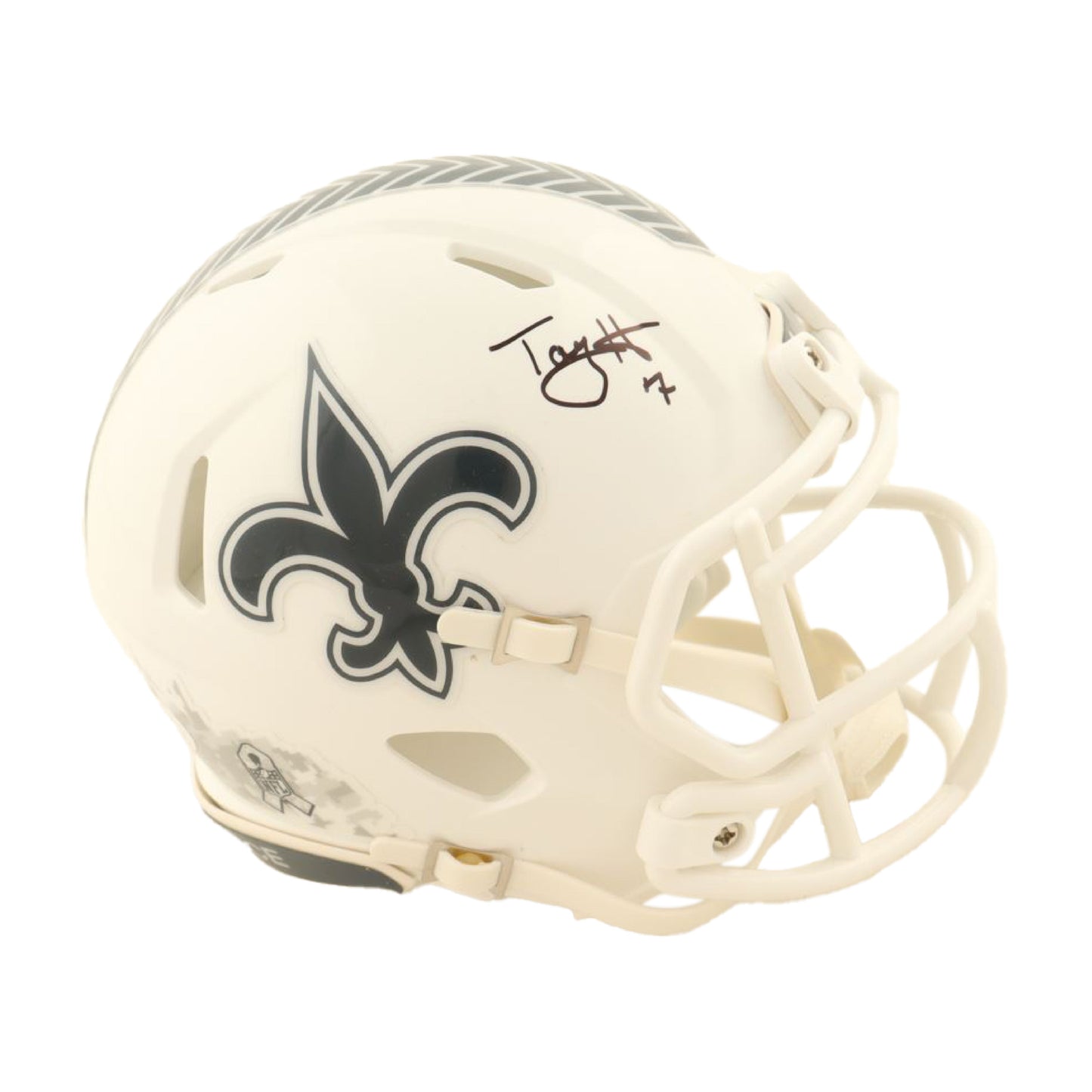 Taysom Hill Autographed Salute To Service 24 Speed Mini Helmet