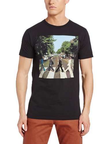The Beatles Men'S The Beatles Abbey Road Distressed T Shirt, Black, X-Large Mens T Shirt Officially Licensed