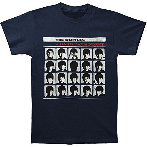 The Beatles Men'S The Beatles Hard Days Night T-Shirt, Blue, Medium Mens T Shirt Officially Licensed