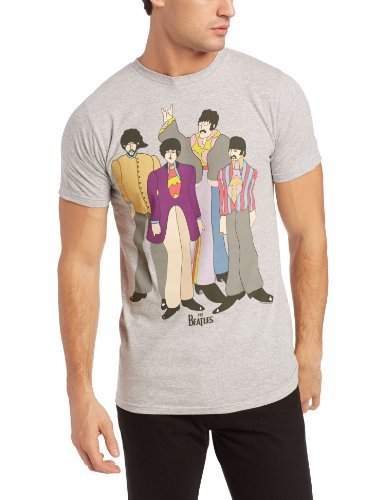 The Beatles Men'S The Beatles Submarine T-Shirt, Light Gray, Small Mens T Shirt Officially Licensed