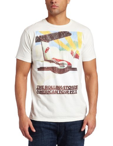 The Rolling Stones Men'S The Rolling Stones 1972 Plane Tour T-Shirt, White, Medium Mens T Shirt Officially Licensed