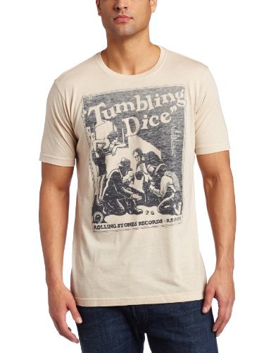 The Rolling Stones Men'S The Rolling Stones Tumbling Dice T-Shirt, Off-White, Medium Mens T Shirt Officially Licensed