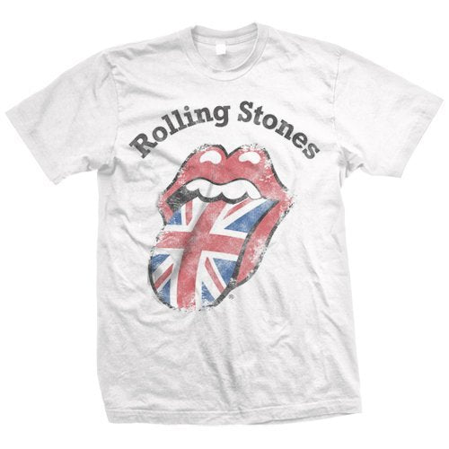 The Rolling Stones Rolling Stones Men'S The Distressed Union Jack T-Shirt,White,Xx-Large Mens T Shirt Officially Licensed