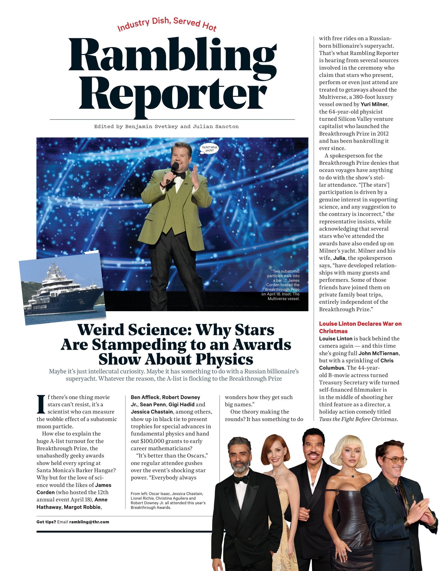 The Hollywood Reporter - 26.05.06 Edition: The Late Great Stephen Colbert Exit Interview, NY's Most Powerful People In Media, A24 In 24 Hours, Ezra Klein’s New Era, Hollywood CEO Pay Chart & More!