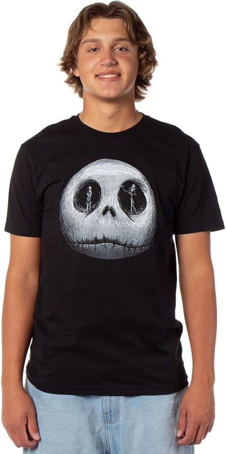 The Nightmare Before Christmas Shirt Men's Jack Sally in Skeleton Eyes T Shirt
