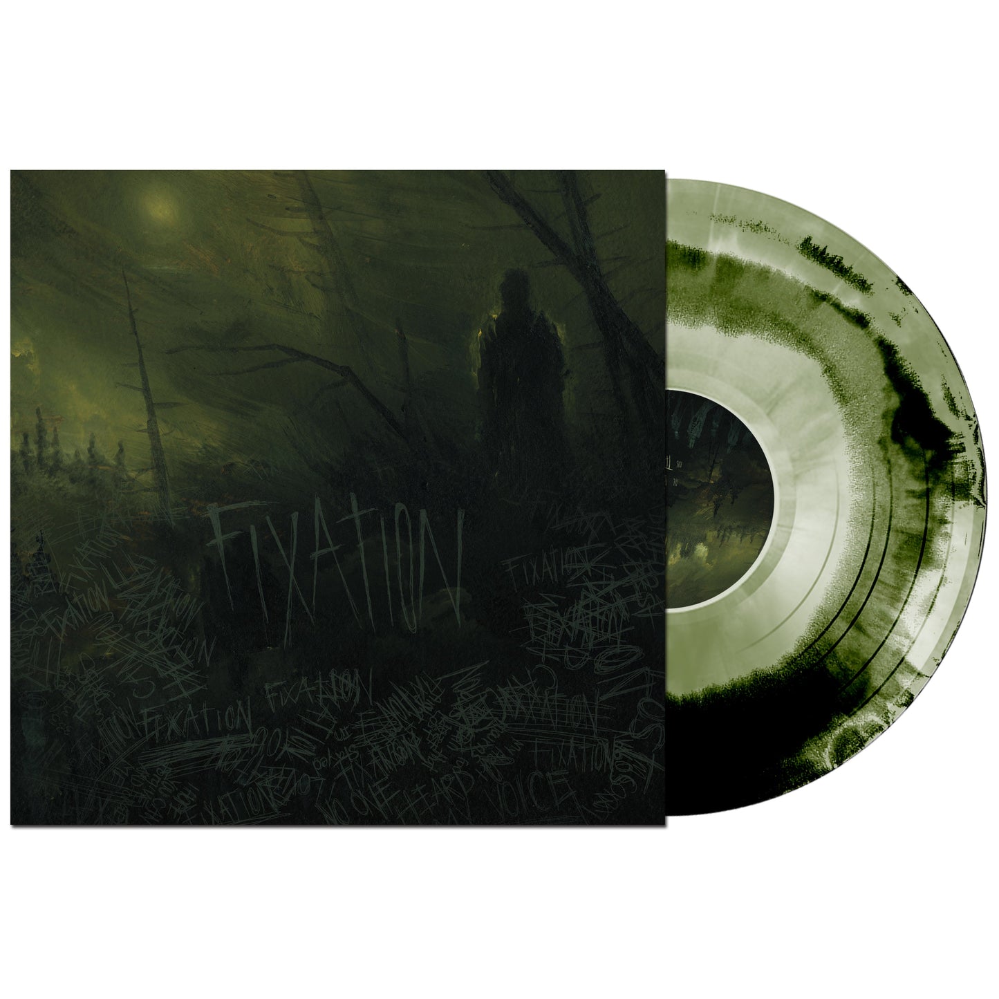 The Ember, The Ash - Fixation - Forest Green w/ Black & White Haze LP Vinyl Record