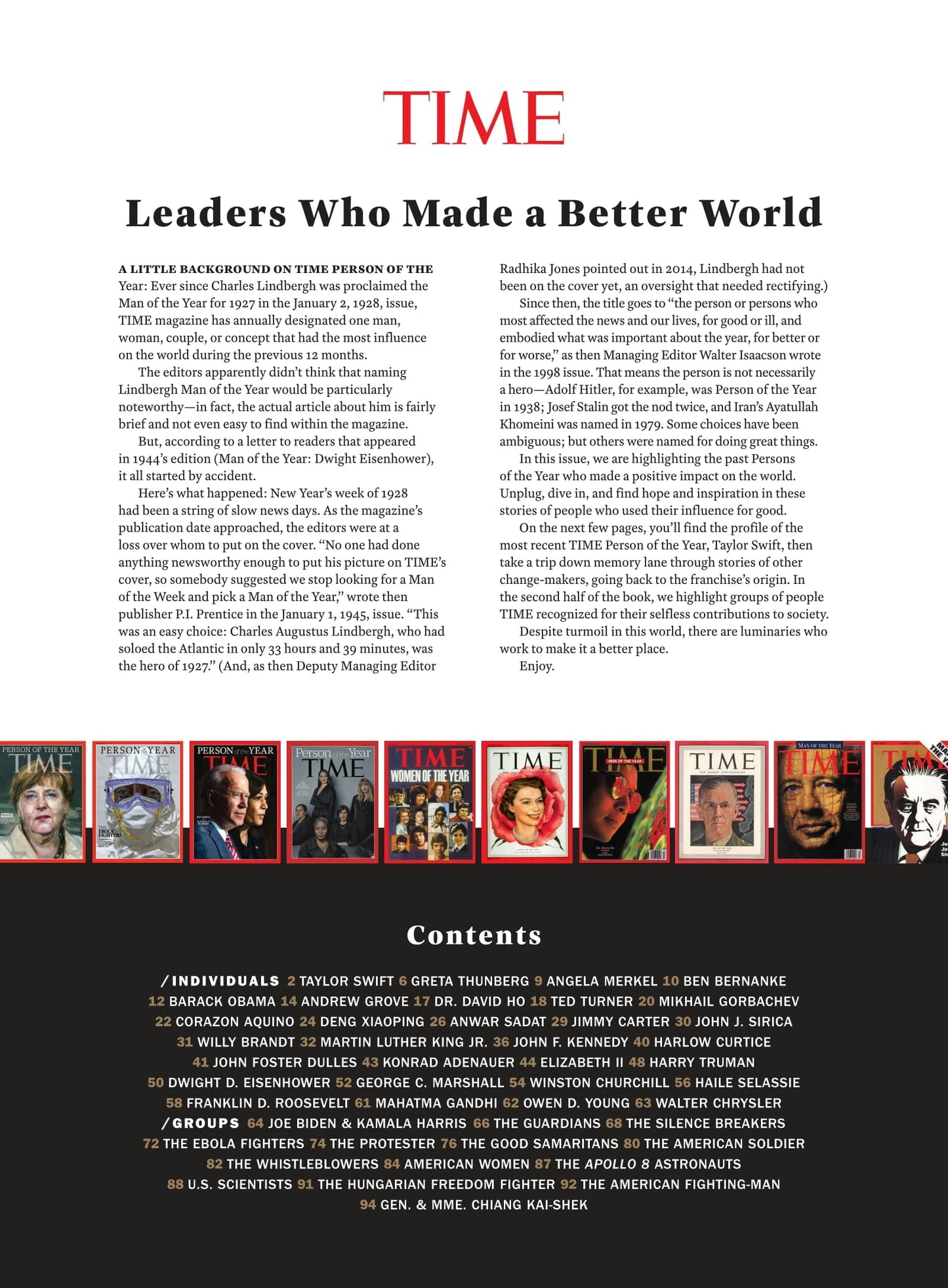 TIME Special Edition – Best Person Of The Year: Leaders Who Made A Better World, Barack Obama, John F. Kennedy, Queen Elizabeth II, American Soldier, Whistleblowers, Jimmy Carter, Taylor Swift & More!