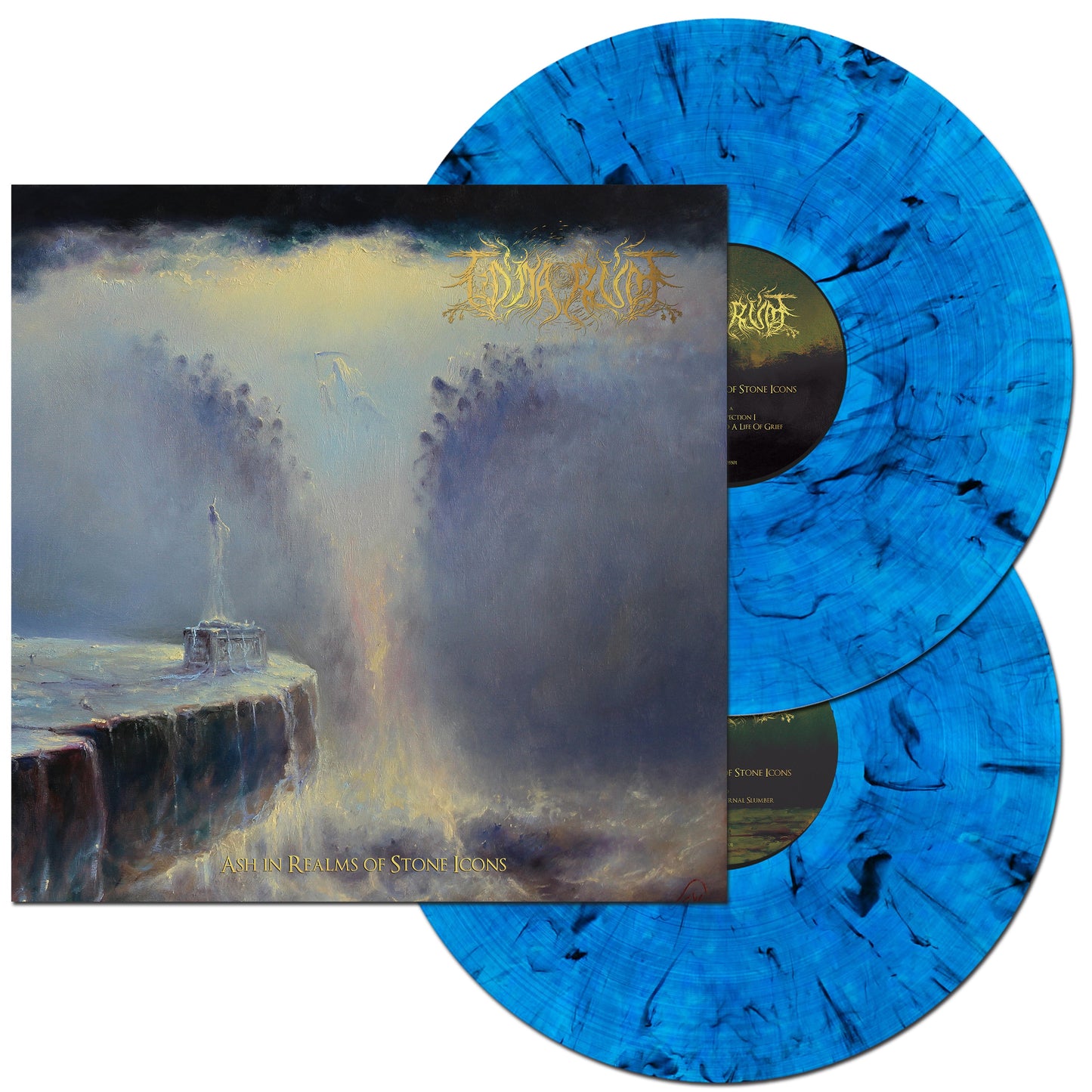 Tómarúm - Ash in Realms of Stone Icons on Blue Smoke LP Vinyl Record