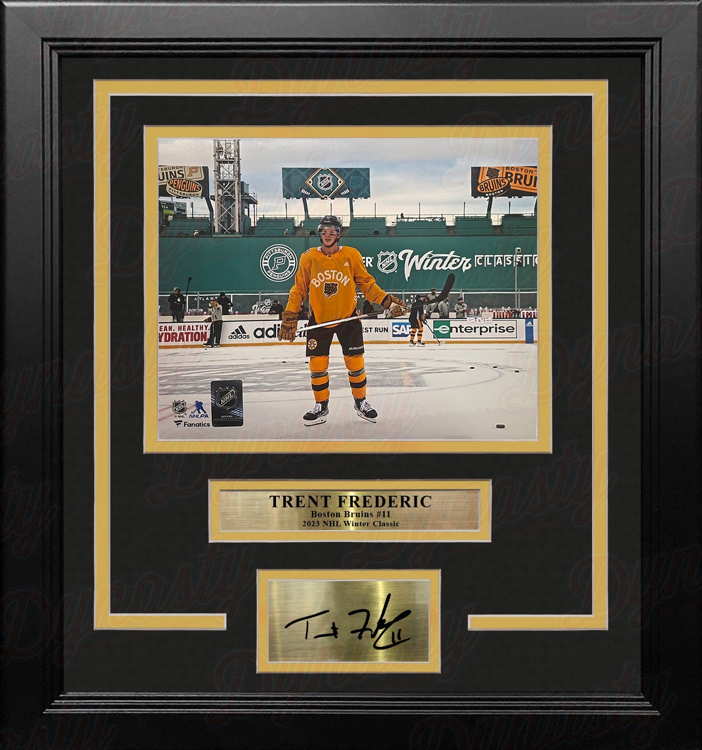 Trent Frederic Winter Classic Boston Bruins 8" x 10" Framed Hockey Photo with Engraved Autograph