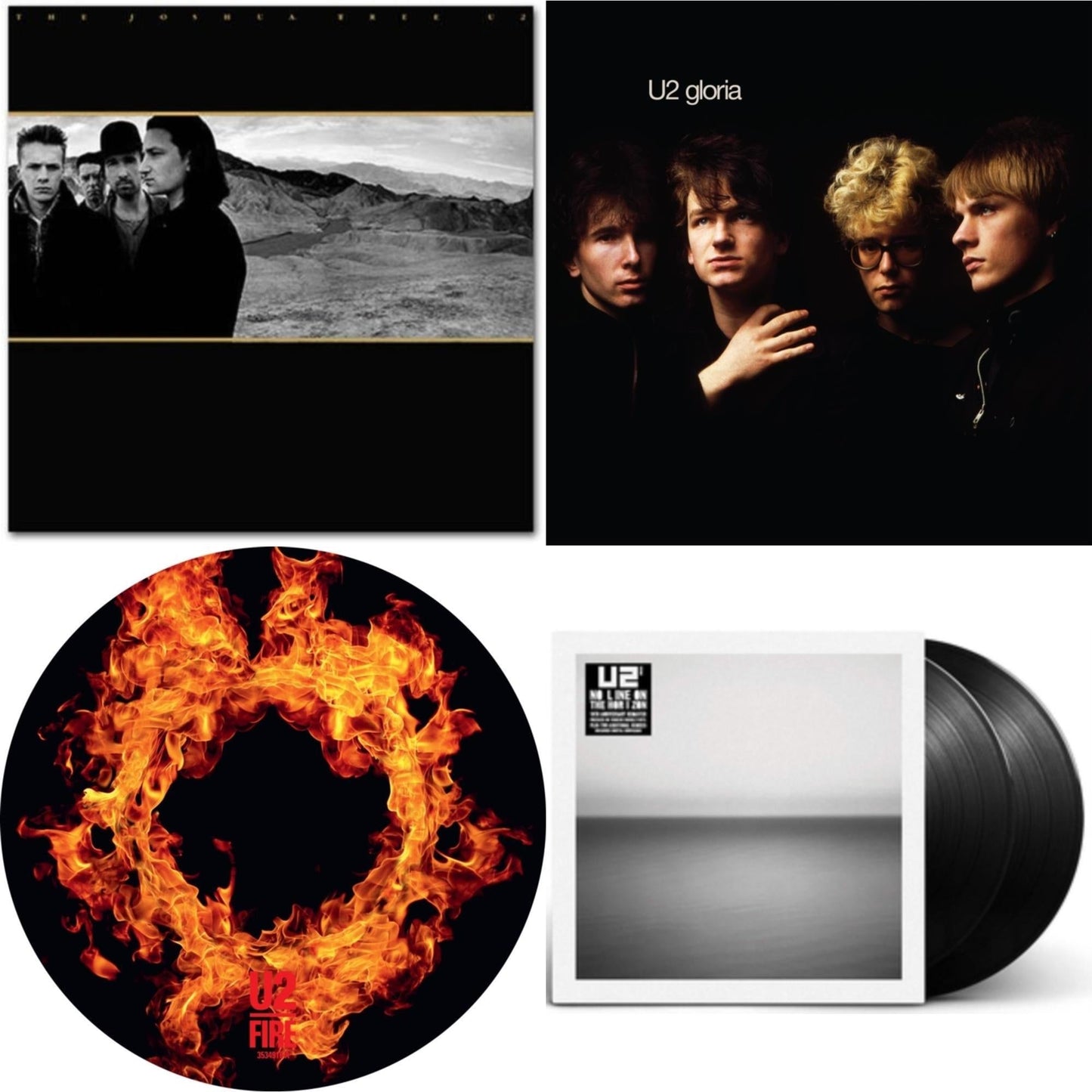 U2 - Joshua Tree & Gloria (40Th Anniversary/180G/Transparent Yellow LP Vinyl) & Fire (40Th Anniversary Edition/Picture Disc) & No Line On The Horizon (2 LP)