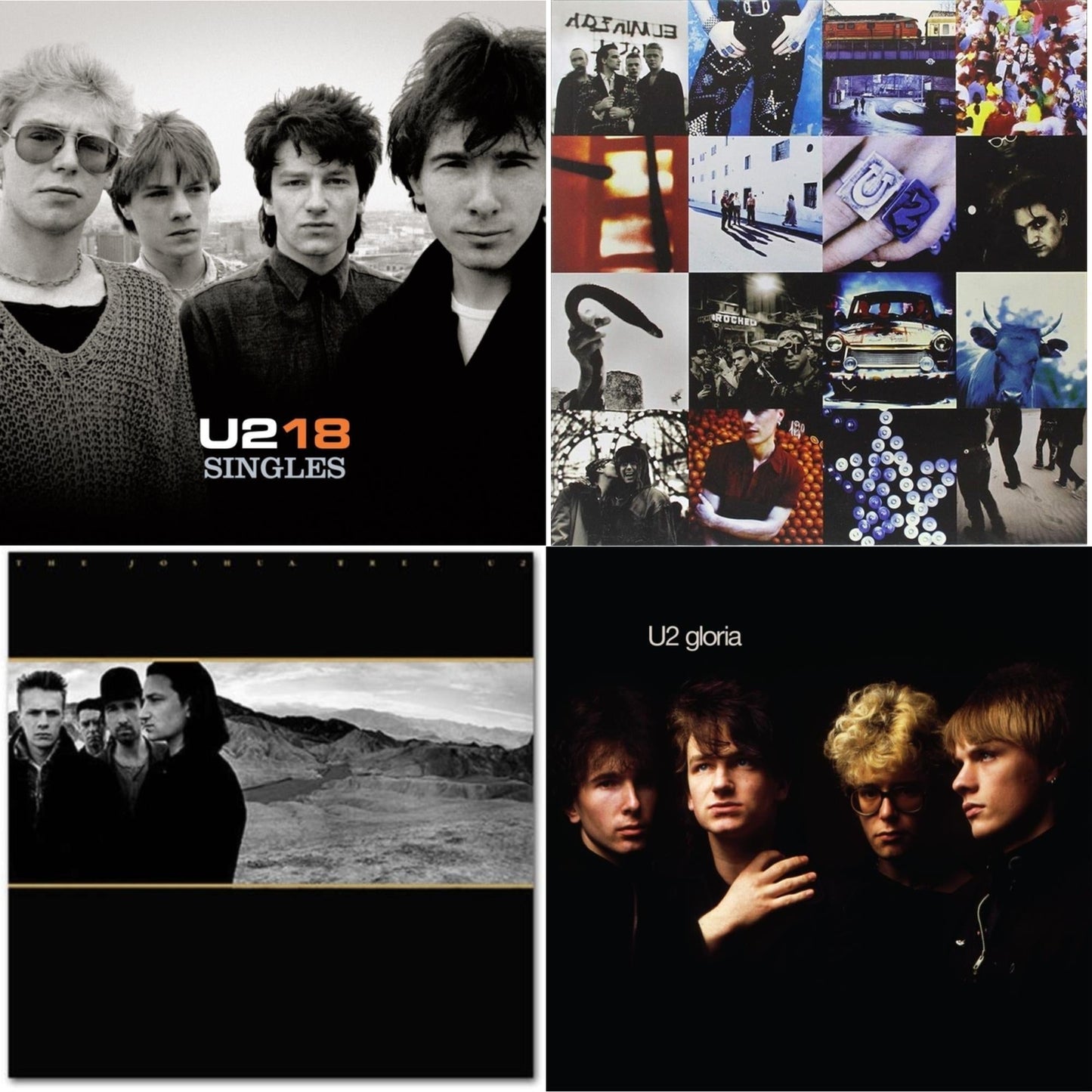 U2 - Gloria (40Th Anniversary/180G/Transparent Yellow LP Vinyl) & U218 Singles & Joshua Tree & Achtung Baby (180G/2 LP)