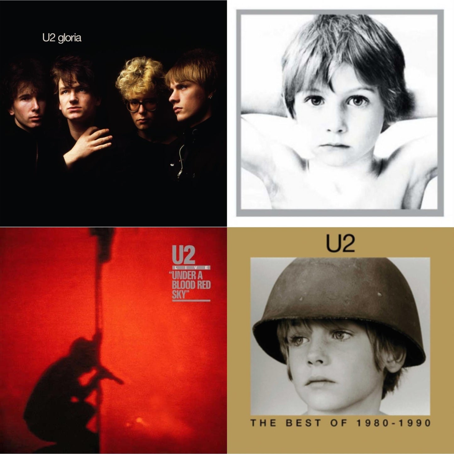 U2 - Gloria (40Th Anniversary/180G/Transparent Yellow LP Vinyl) & Boy & Under A Blood Red Sky & Best Of 1980-1990 (180G/2 LP)