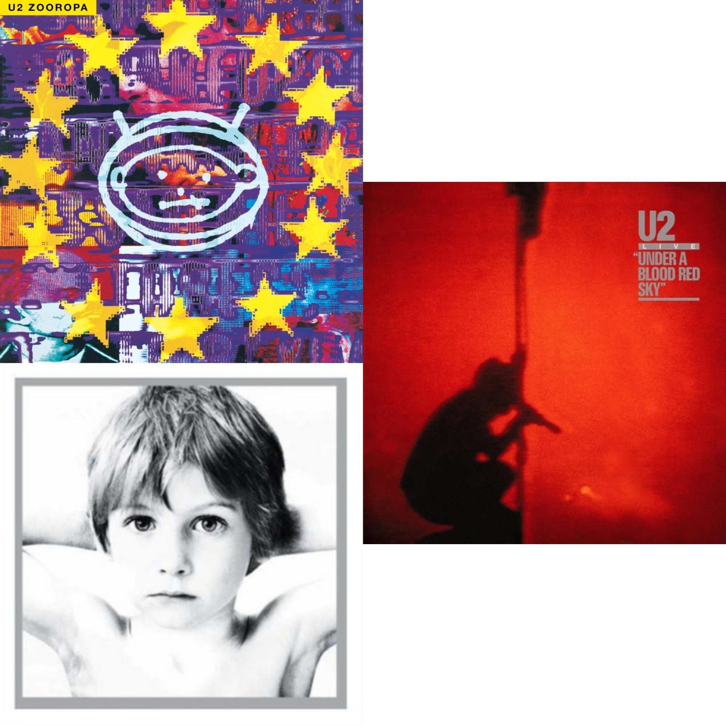 U2 - Zooropa (Transparent Yellow/2LP) & Boy & Under A Blood Red Sky