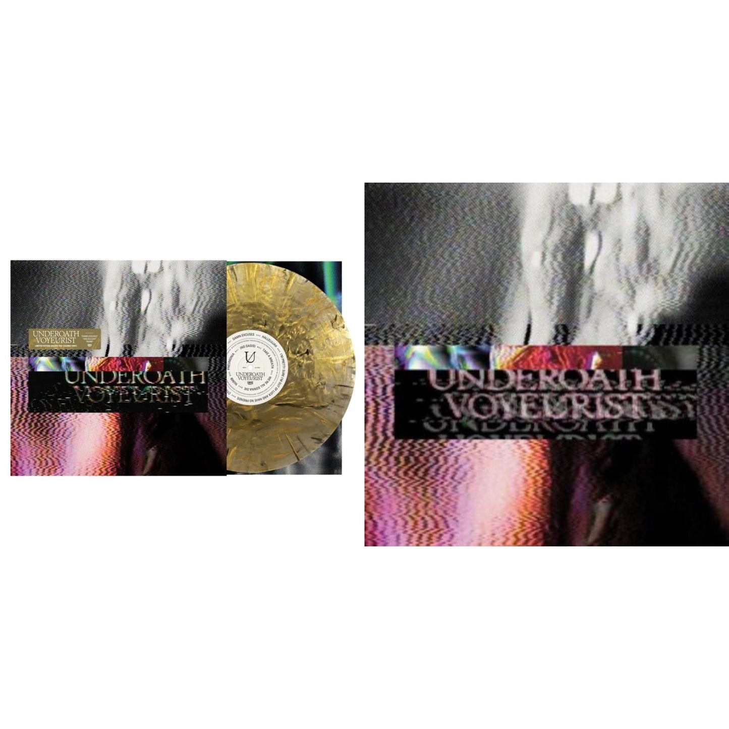 Underoath - Voyeurist (Deluxe Coke Bottle Clear LP Vinyl) & Voyeurist (Golden Age LP Vinyl)