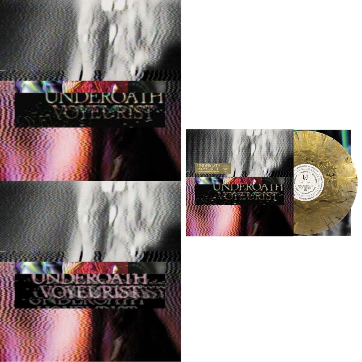 Underoath - Voyeurist (Cerebellum LP Vinyl) & Voyeurist (Deluxe Coke Bottle Clear LP Vinyl) & Voyeurist (Golden Age LP Vinyl)