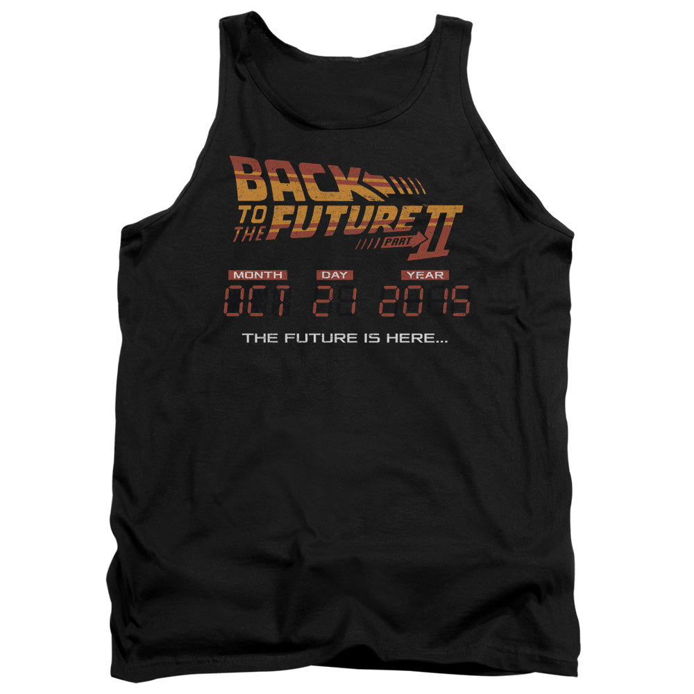 Back To The Future Ii Future Is Here Mens Tank Top Shirt Black Black Officially Licensed