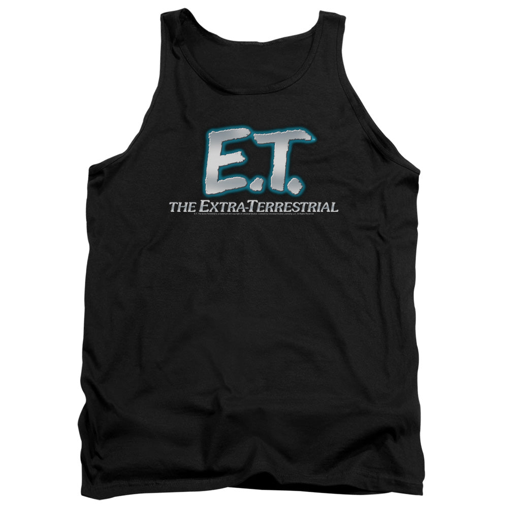 Et Logo Mens Tank Top Shirt Black Black Officially Licensed