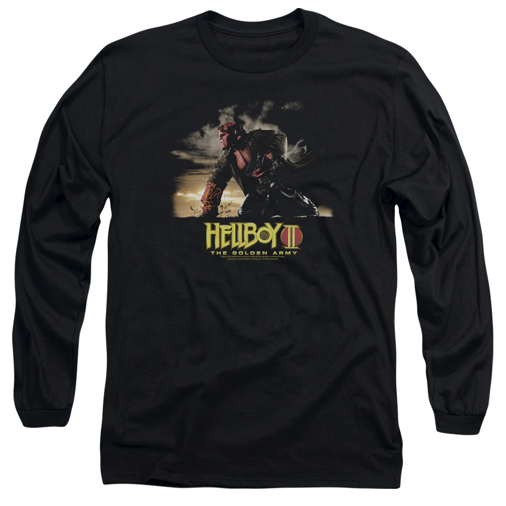 Hellboy Ii Poster Art Mens Long Sleeve Shirt Black Officially Licensed Officially Licensed