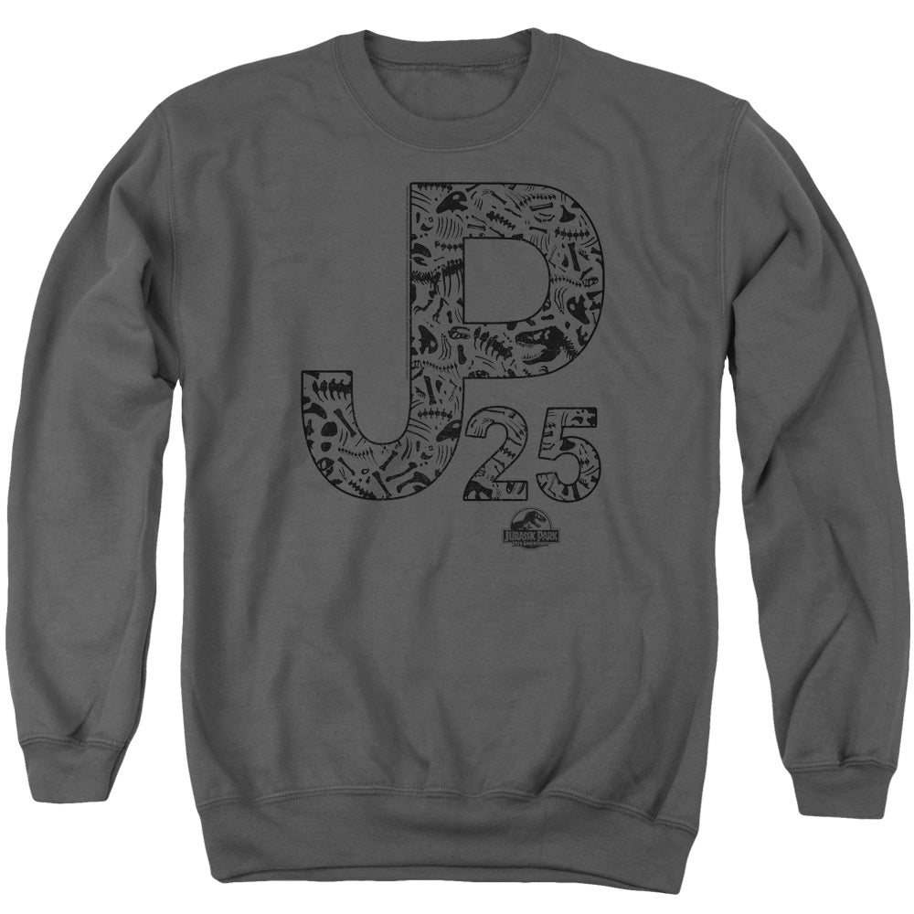 Jurassic Park Jp25 Mens Crewneck Sweatshirt Charcoal Officially Licensed
