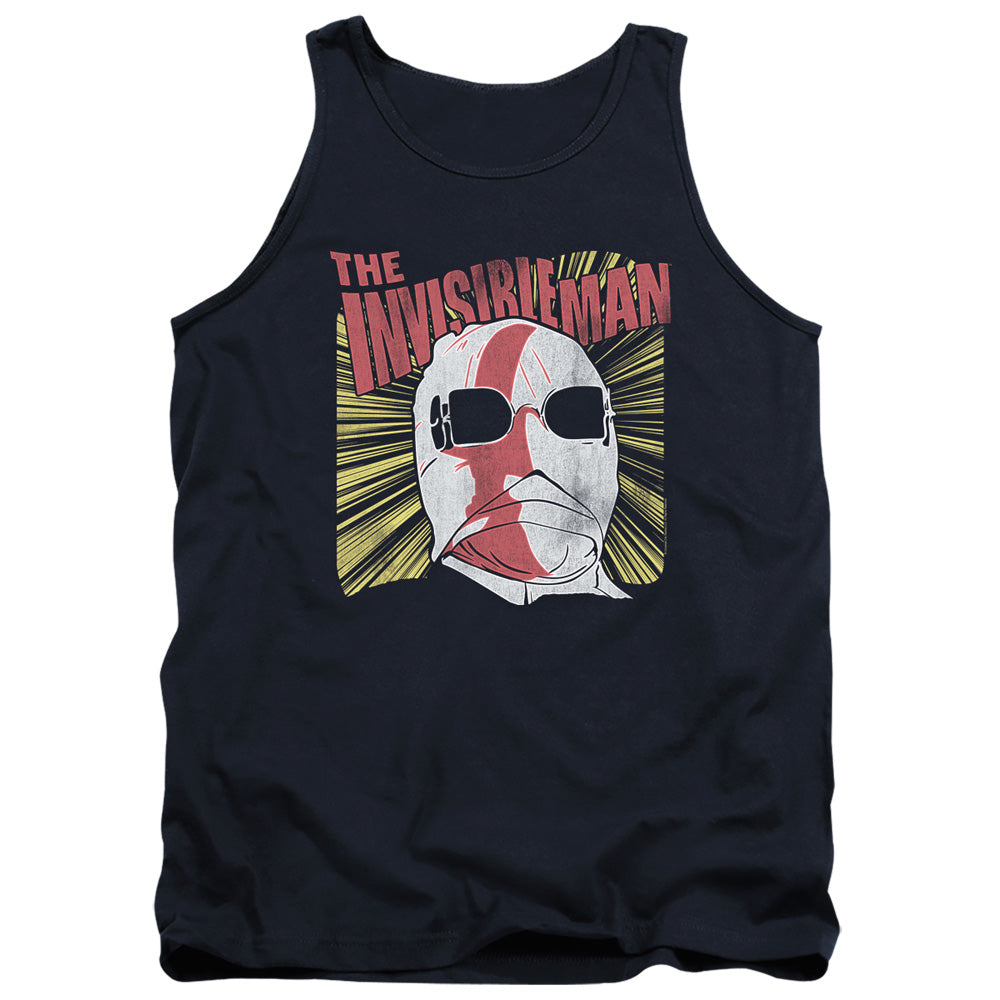 Universal Monsters Invisible Portrait Mens Tank Top Shirt Navy Officially Licensed