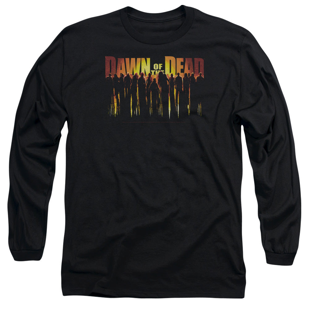 Dawn Of The Dead Walking Dead Mens Long Sleeve Shirt Black Officially Licensed Officially Licensed