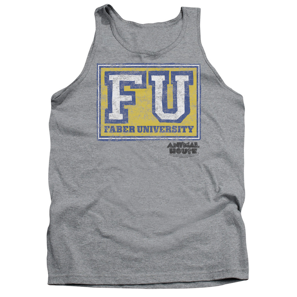 Animal House Faber University Mens Tank Top Shirt Athletic Heather Athletic Heather Officially Licensed