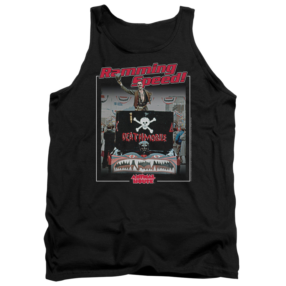 Animal House Ramming Speed Mens Tank Top Shirt Black Black Officially Licensed