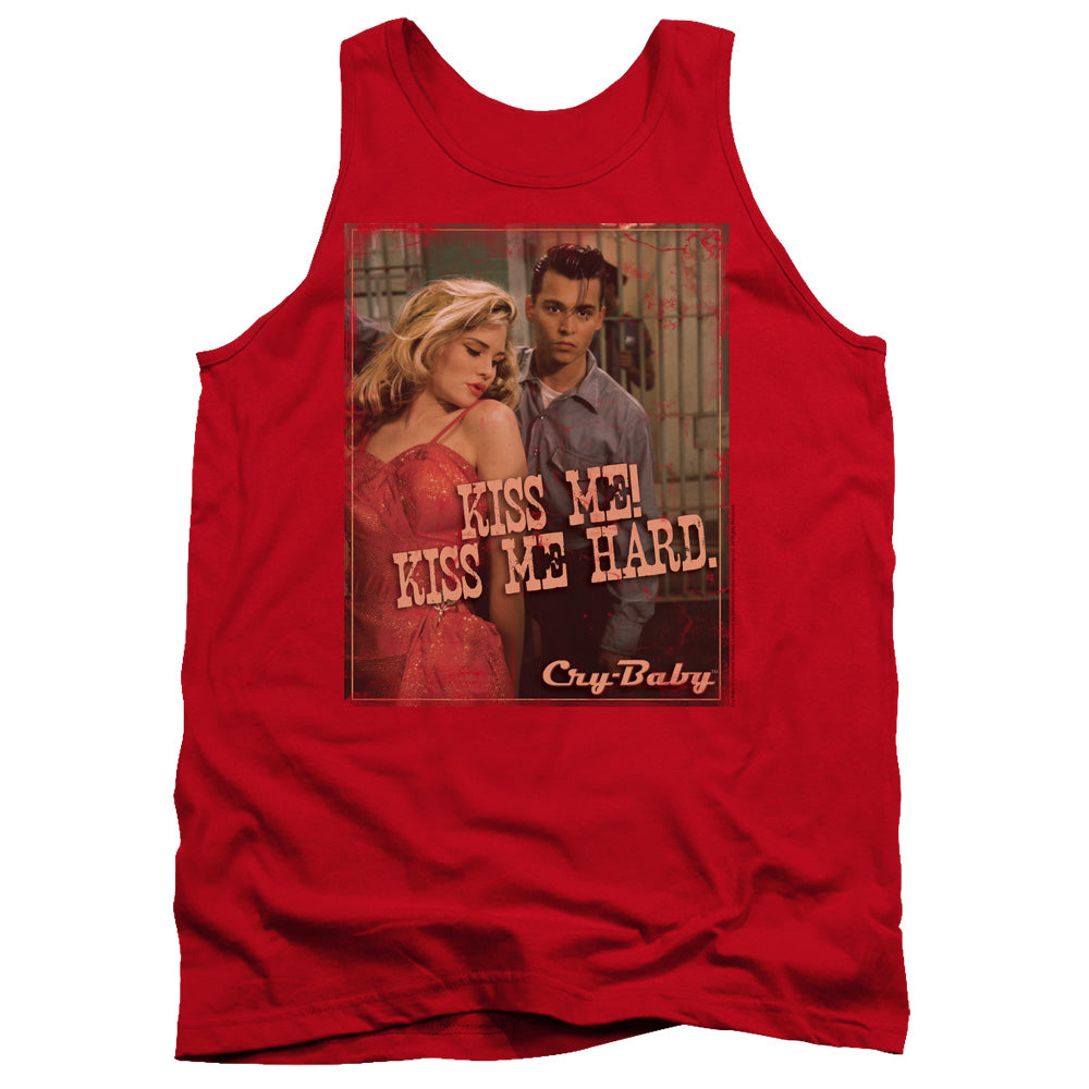 Cry Baby Kiss Me Mens Tank Top Shirt Red Red Officially Licensed