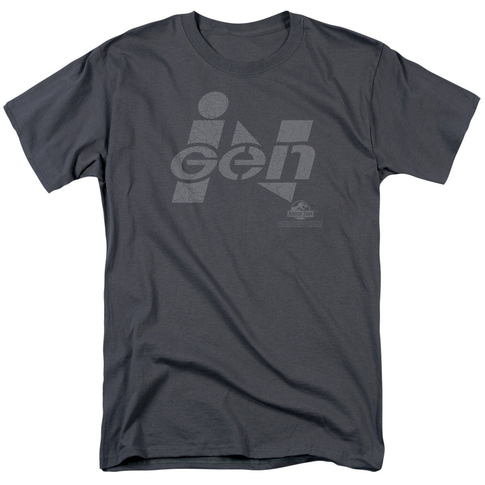 Jurassic Park Ingen Logo Mens T Shirt Charcoal
