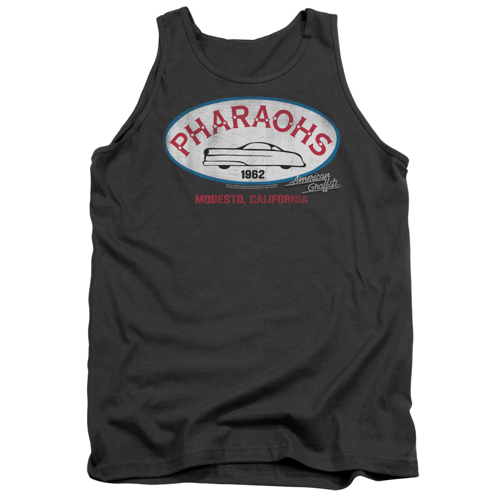 American Graffiti Pharaohs Mens Tank Top Shirt Charcoal Charcoal Officially Licensed