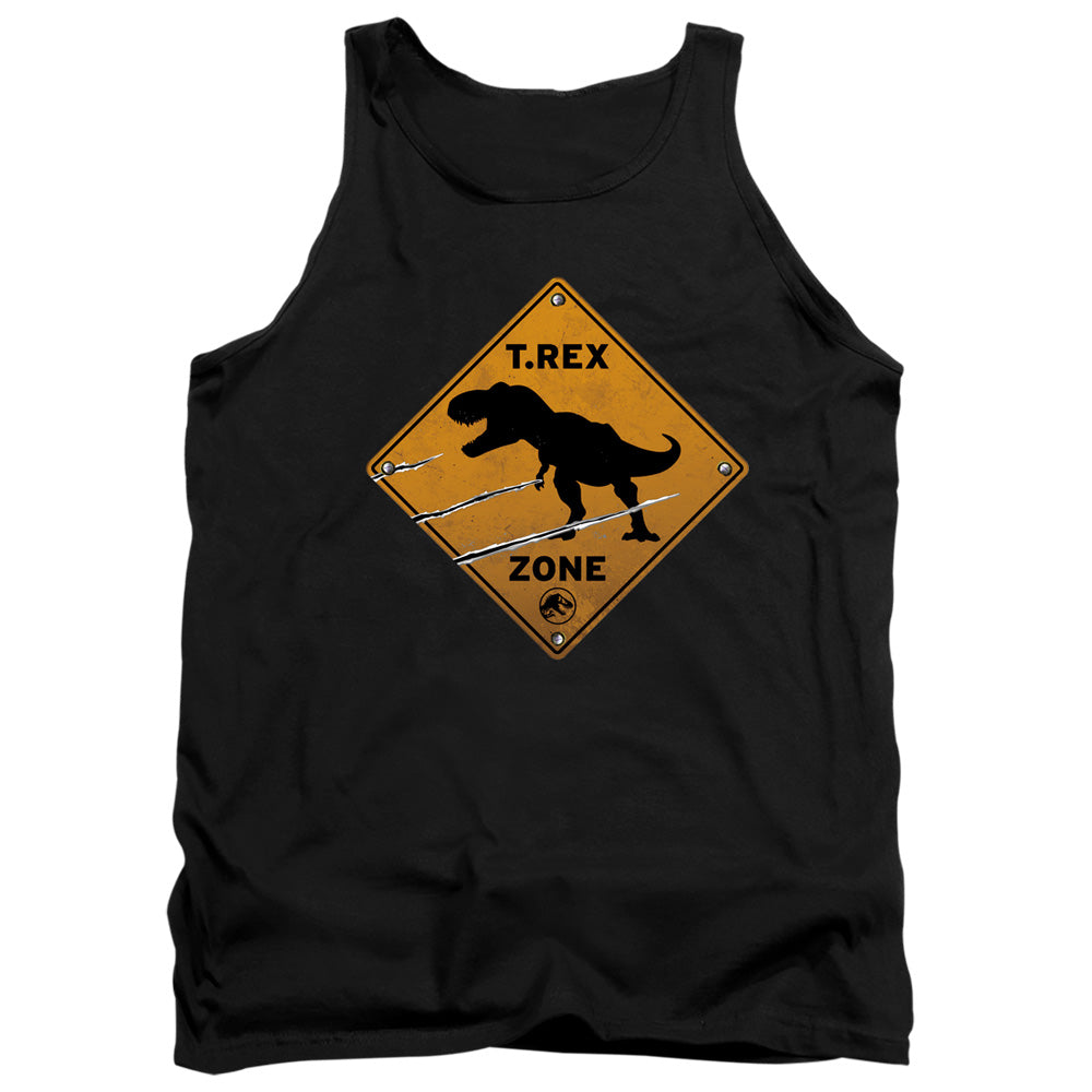 Jurassic World Trex Zone Mens Tank Top Shirt Black Officially Licensed