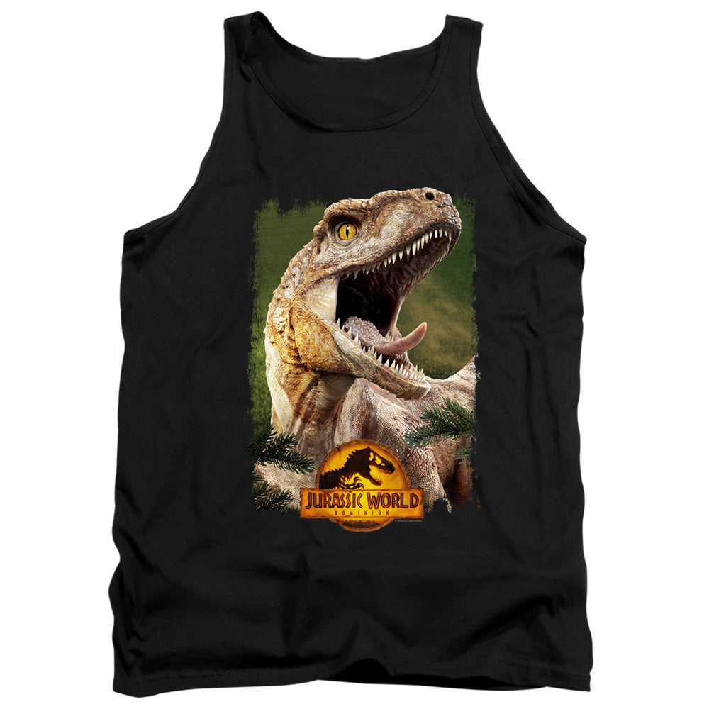 Jurassic World Raptor Beauty Shot Mens Tank Top Shirt Black Officially Licensed