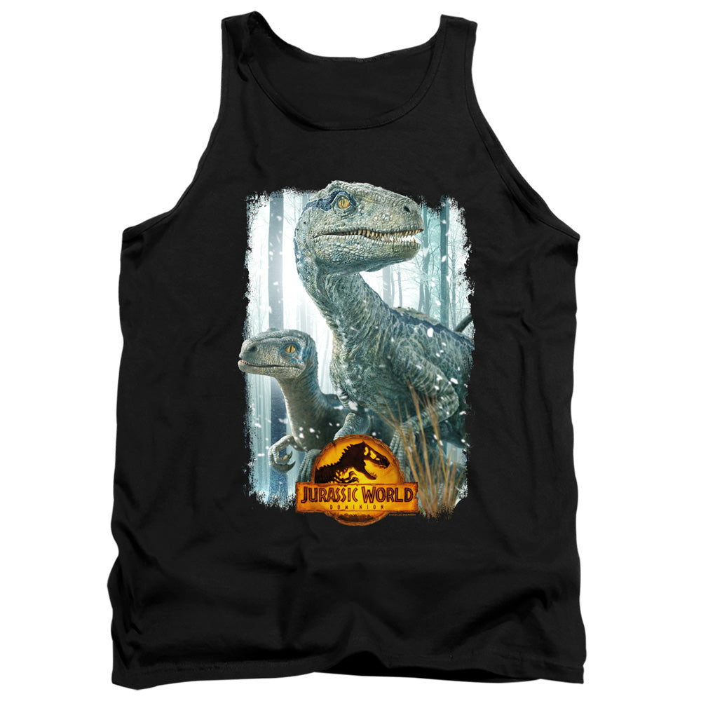 Jurassic World Blue Beauty Shot Mens Tank Top Shirt Black Officially Licensed