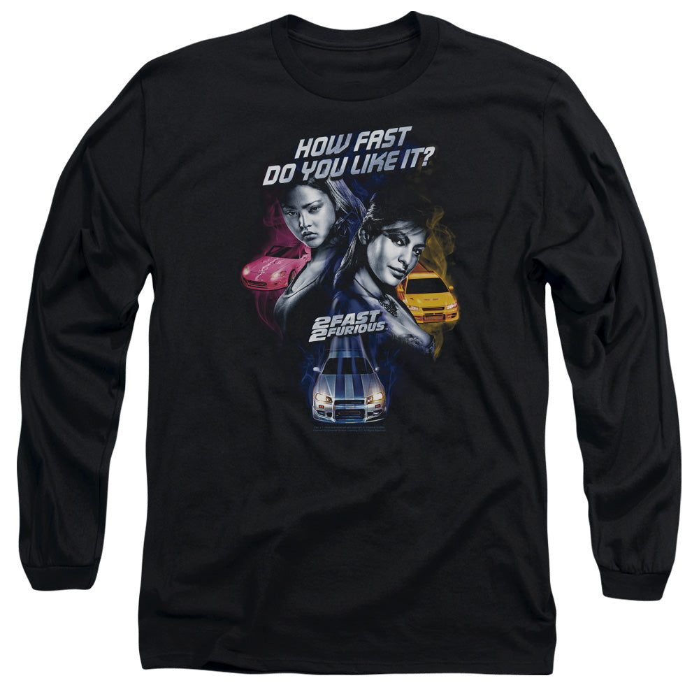 2 Fast 2 Furious Fast Women Mens Long Sleeve Shirt Black Officially Licensed