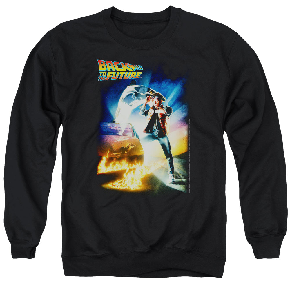 Back To The Future Poster Mens Crewneck Sweatshirt Black Officially Licensed