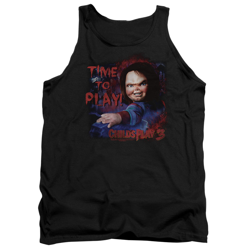 Childs Play 3 Time To Play Mens Tank Top Shirt Black Black Officially Licensed